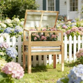 Mini greenhouse, elevated garden bed, elevated flowerpot box, planting box