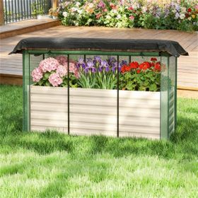 Flower pot box, elevated garden bed, planting box, planting bed, beige