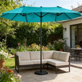 Garden umbrella, outdoor umbrella, sunshade umbrella, blue (without base)